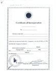 Certificate of Incorporation